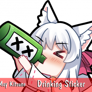 Maykitsune Drunk Sticker