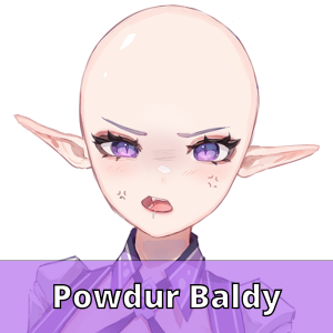 Powdur Baldy Sticker