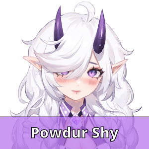 Powdur Shy Sticker